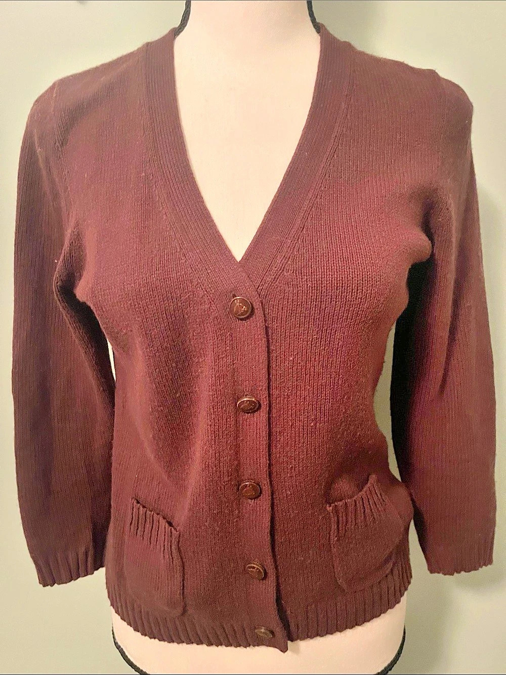 J.Crew Brown Cashmere Blend Cardigan Size Small